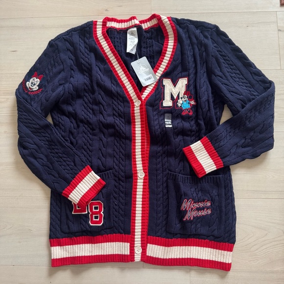 Disney Other - Disney Navy and Red Kids Cardigan